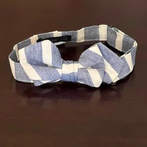 JCrew Crewcuts Boys Size L/XL Blue White Striped Bow Tie